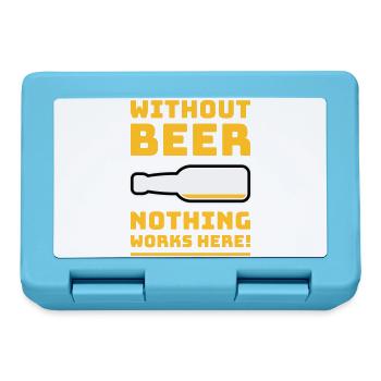 Without Beer Nothing Works Here! (Drinking POS 3C) - Lunchbox - sapphire blue - Front