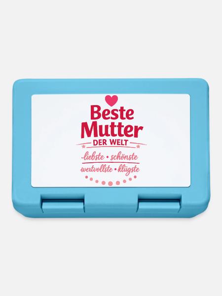 Beste Mutter der Welt - Brotdose - Saphirblau