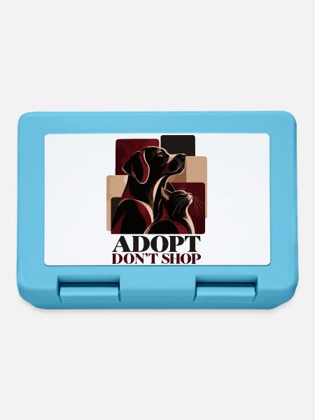 Adopt Don’t Shop Dog & Cat - Brotdose - Saphirblau