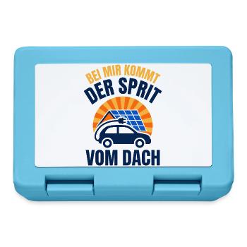 E-Auto Sprit vom Dach - Solar Photovoltaik - Brotdose - Saphirblau - Vorne