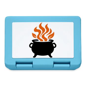 Hexenkessel Zaubertrank Logo - Brotdose - Saphirblau - Vorne