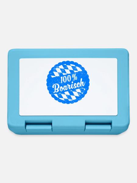 Bayern Bayerisch 100% Boarisch Geschenk - Brotdose - Saphirblau