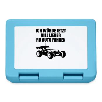 Modellauto RC Auto Car Modellbau Spruch Geschenk - Brotdose - Saphirblau - Vorne