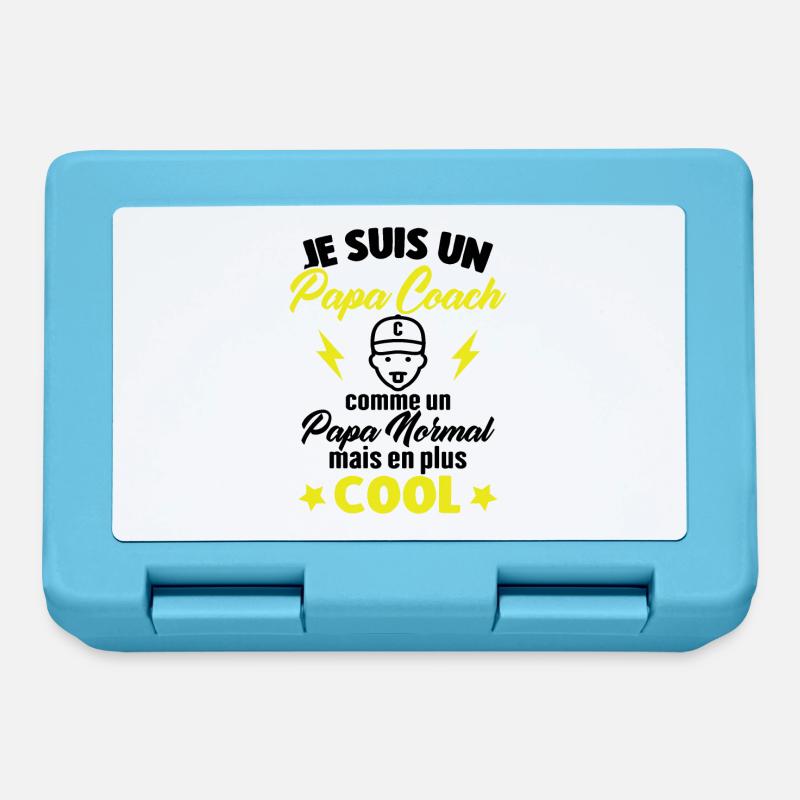 Un Papa Coach Comme Un Papa Normal - Boîte à goûter - bleu saphir