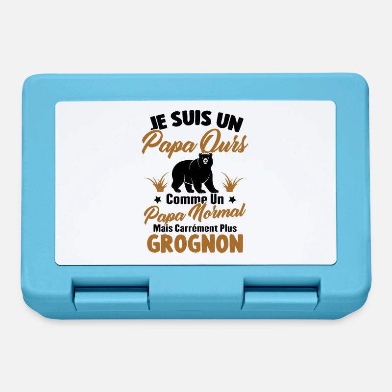 Je Suis Un Papa Ours Comme Un Papa Normal - Boîte à goûter - bleu saphir