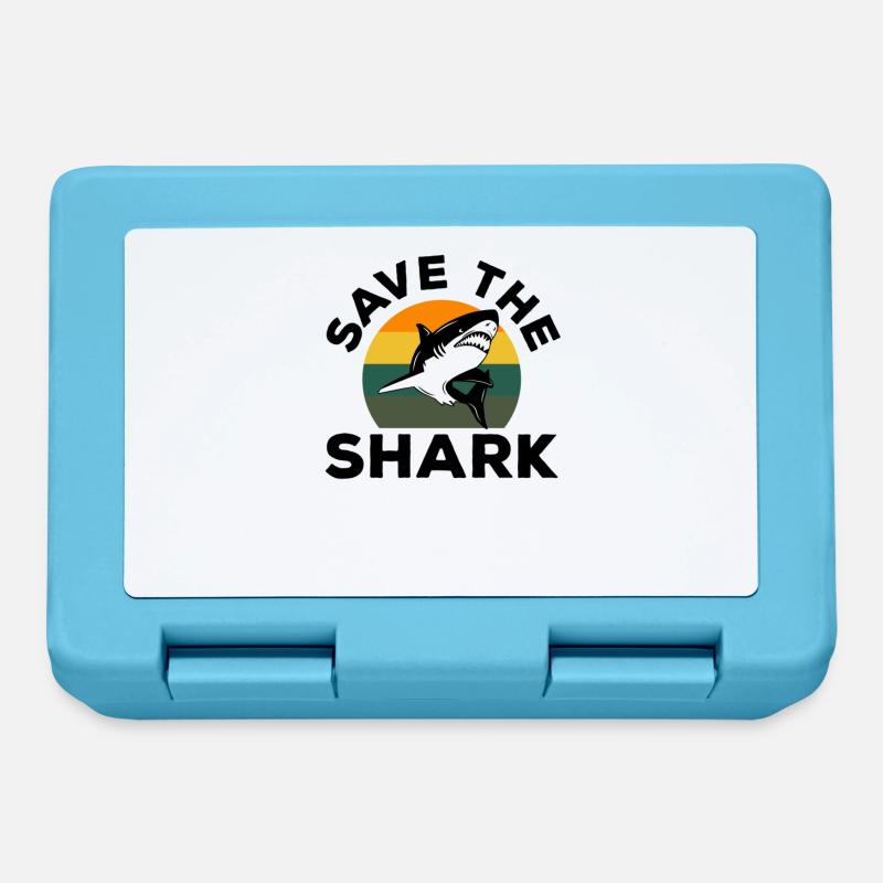 Requin Grand Requin Blanc Requin Mégalodon Requin Marteau Requin - Boîte à goûter - bleu saphir