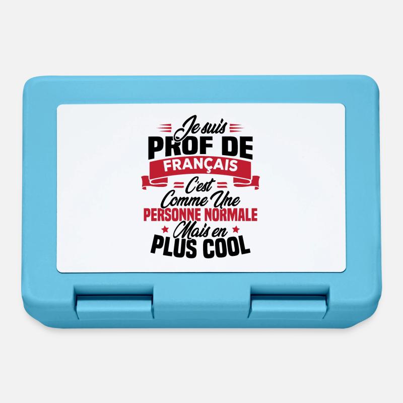 Je suis prof de français - Boîte à goûter - bleu saphir