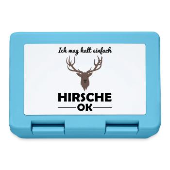 Hirsch Waldtiere Tierliebhaber Spruch Geschenk - Brotdose - Saphirblau - Vorne