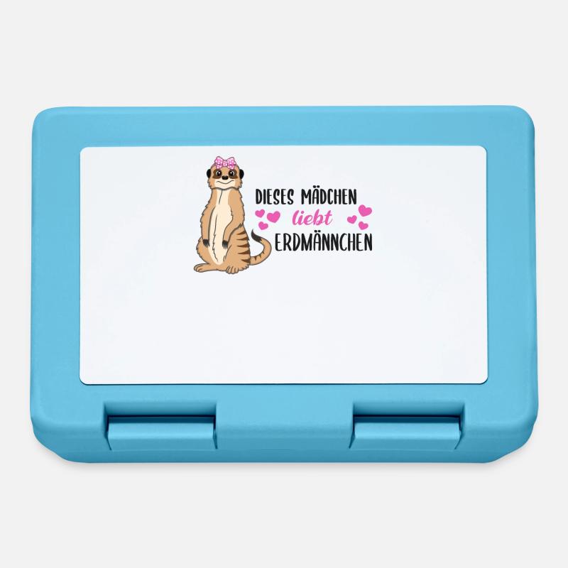 Erdmännchen Spruch Geschenk Damen Mädchen - Brotdose - Saphirblau