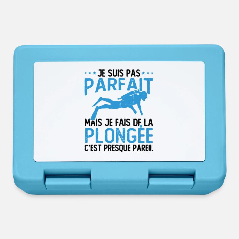 Pas parfait mais je fais de la plongée - Boîte à goûter - bleu saphir