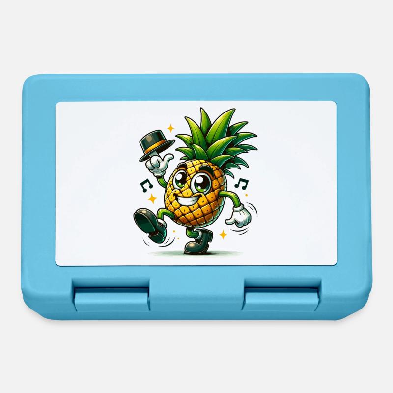 Ananas dansant - Boîte à goûter - bleu saphir