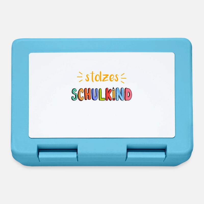 Stolzes Schulkind 2021 Geschenk Einschulung Schule - Brotdose - Saphirblau