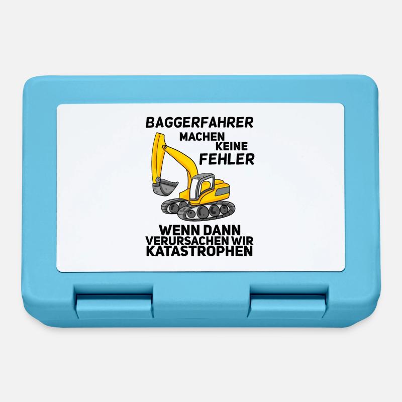 Bauarbeiter Baggerfahrer Bagger - Brotdose - Saphirblau
