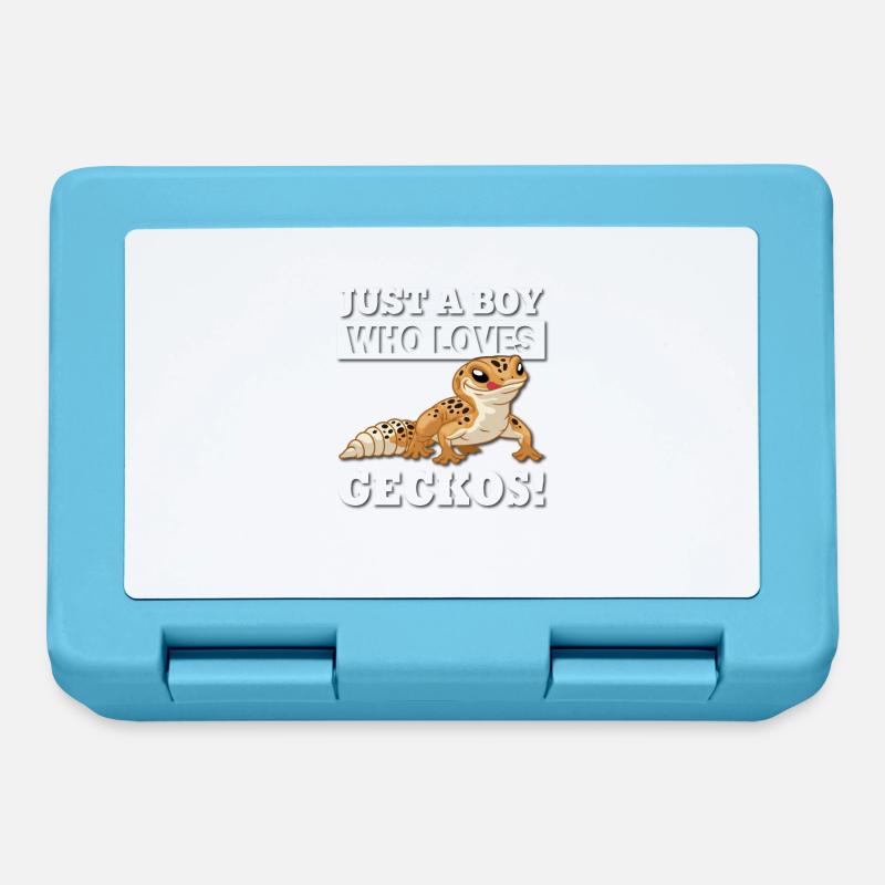 Leopardgecko - Brotdose - Saphirblau
