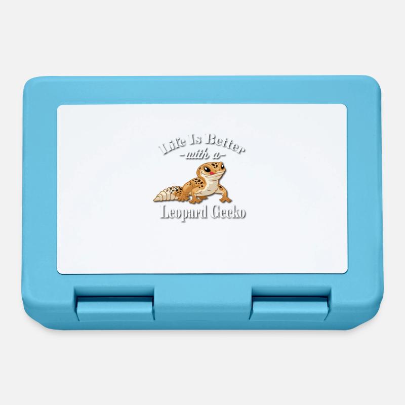 Leopard Gecko - Lunchbox - sapphire blue