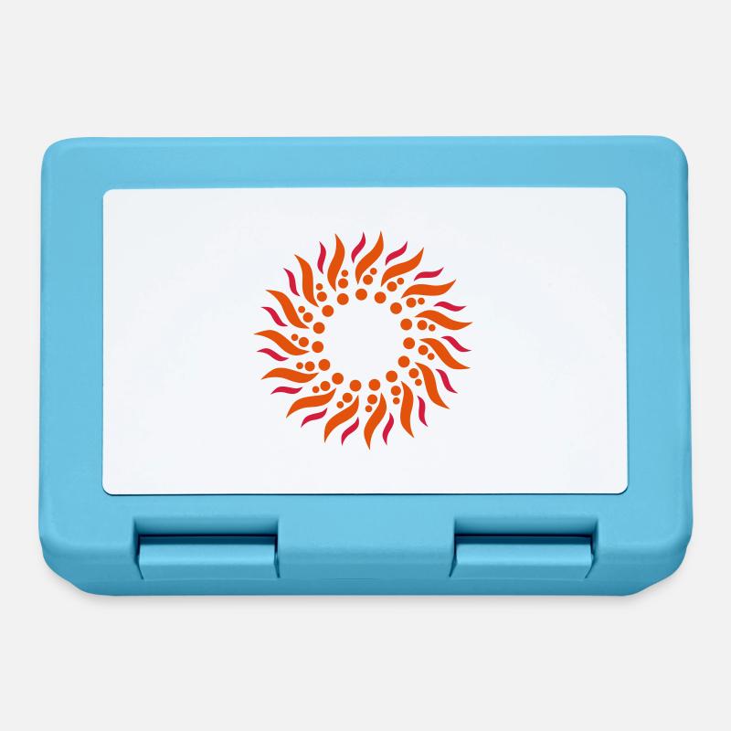 Psychedelic sun - Lunchbox - sapphire blue