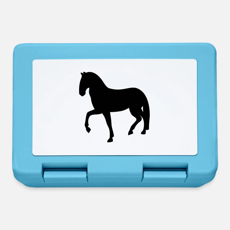cheval - Boîte à goûter - bleu saphir