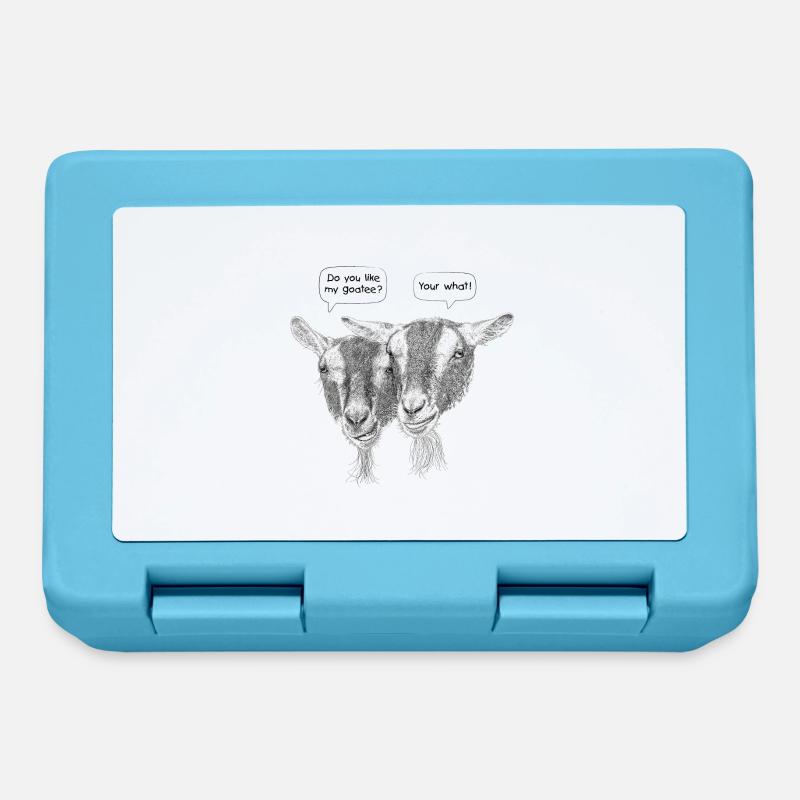 Funny Goatee Beard - Lunchbox - sapphire blue