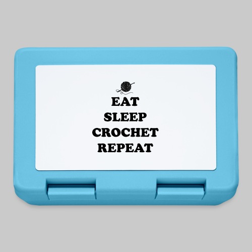 eat sleep crochet - Broodtrommel