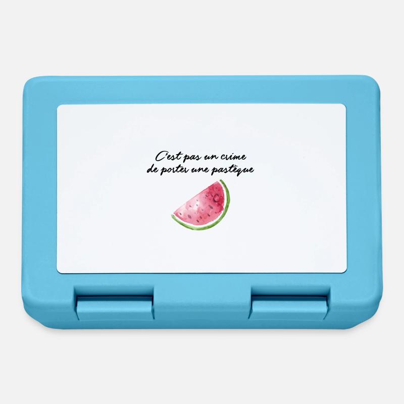 C'est pas un crime de porter une pastèque - Boîte à goûter - bleu saphir
