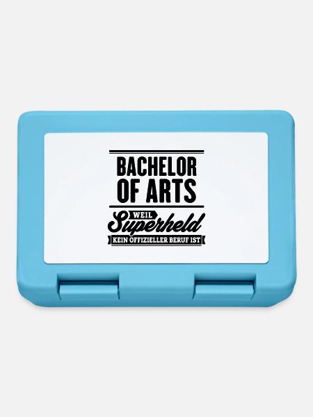 Superheld Bachelor of Arts - Brotdose - Saphirblau