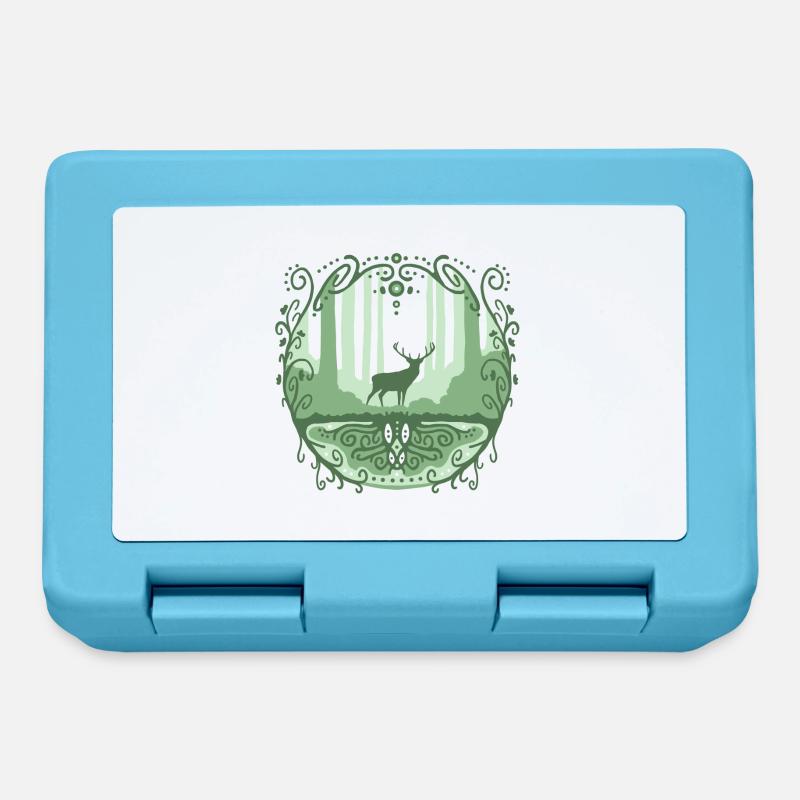 Deer in the forest 2 - Lunchbox - sapphire blue