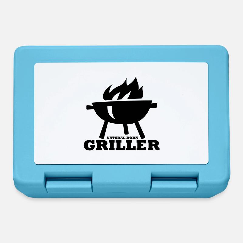 Natural Born Griller - Maître de BBQ, BBQ, Griller - Boîte à goûter - bleu saphir
