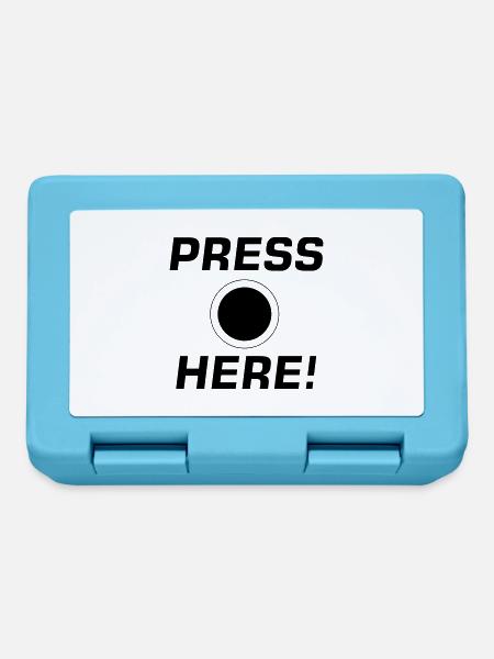 Press Here! - Brotdose - Saphirblau