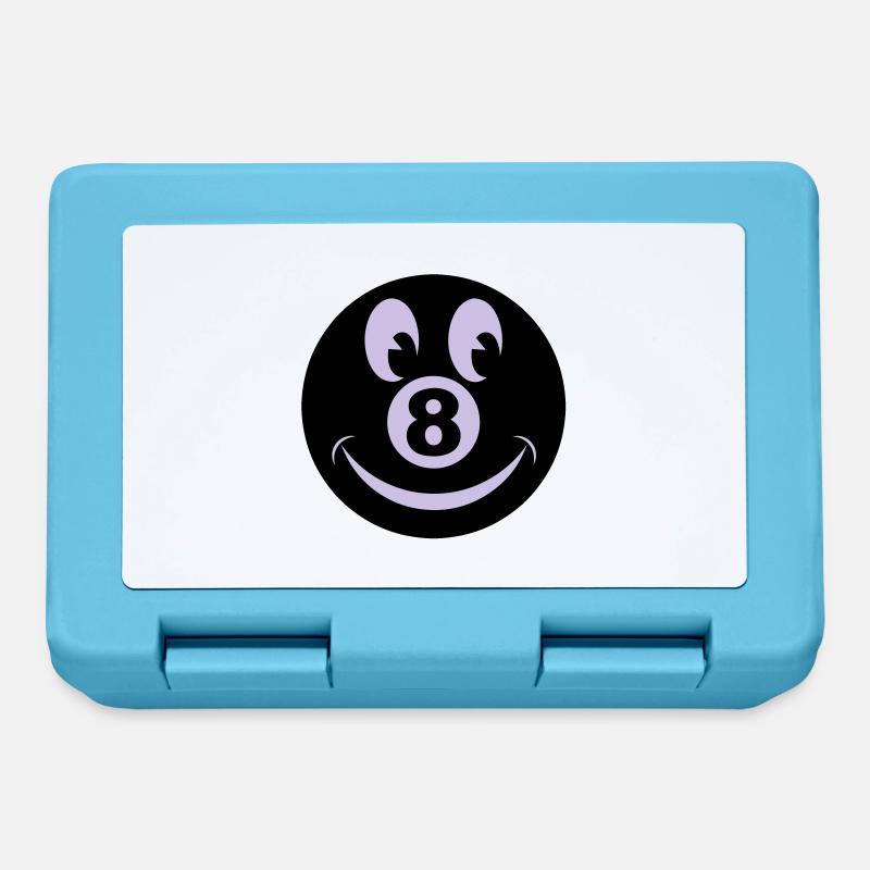 8 ball smiley vecto - Boîte à goûter - bleu saphir