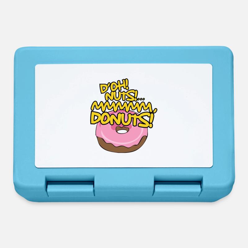 D'OH NUTS (Donuts) - Lunchbox - sapphire blue