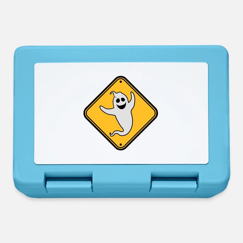 danger caution warning note danger shield vorsi - Lunchbox - sapphire blue