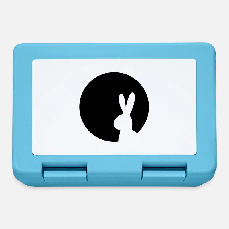 Moony Rabbit in the Moon Rabbit Bunny - Lunchbox - sapphire blue