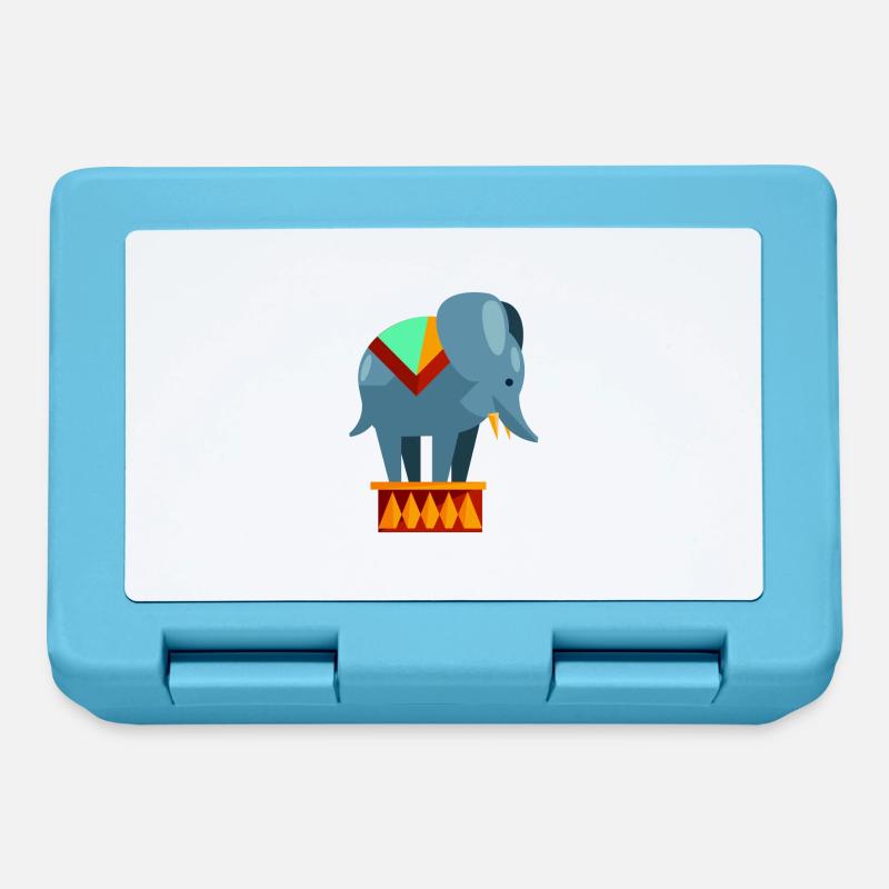Zirkus Elefant - Brotdose - Saphirblau