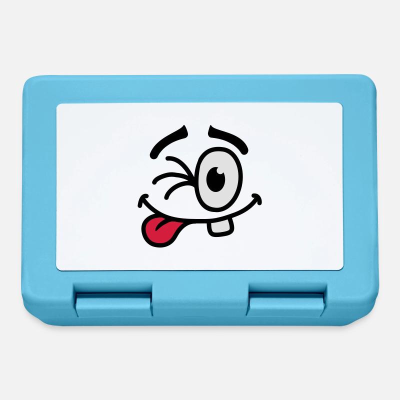 Cool Smiley Face - Brotdose - Saphirblau