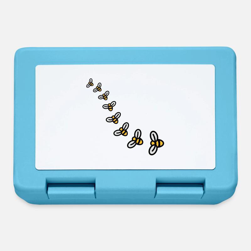 Bees Design - Brotdose - Saphirblau