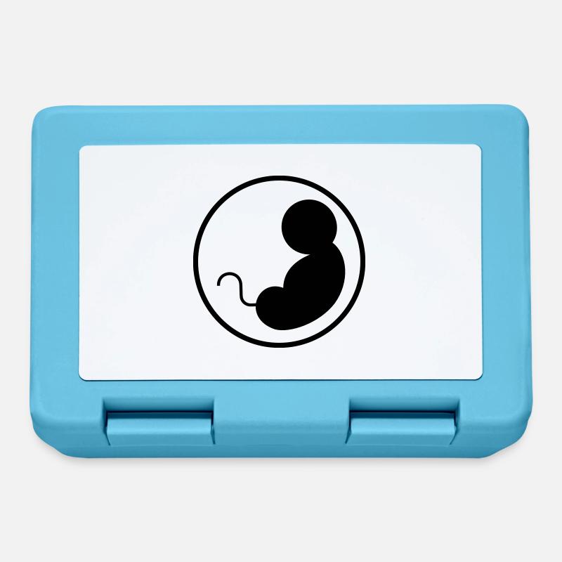 Enceinte - Bébé - Maternité - Grossesse - Boîte à goûter - bleu saphir