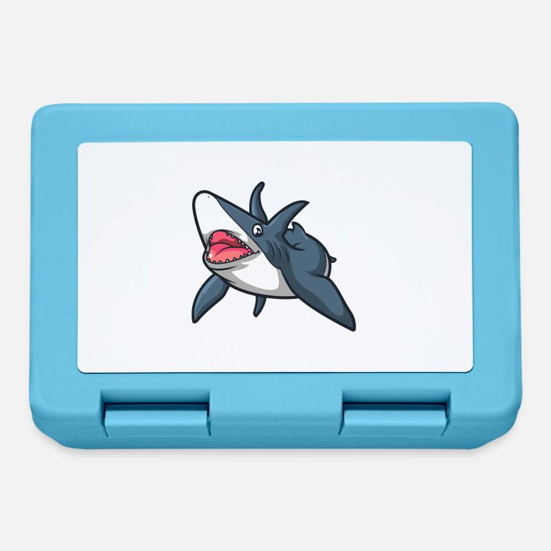 Requin, requin - Boîte à goûter - bleu saphir