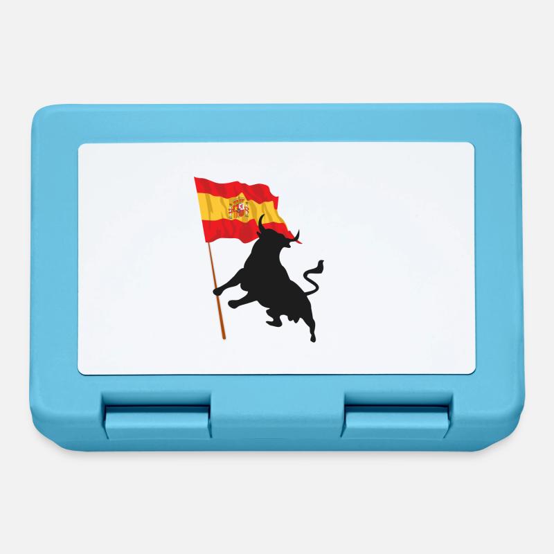 Symbole et art de taureau de l'Espagne - Boîte à goûter - bleu saphir