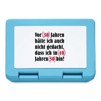 50. Geburtstag - Brotdose - Saphirblau - Vorne