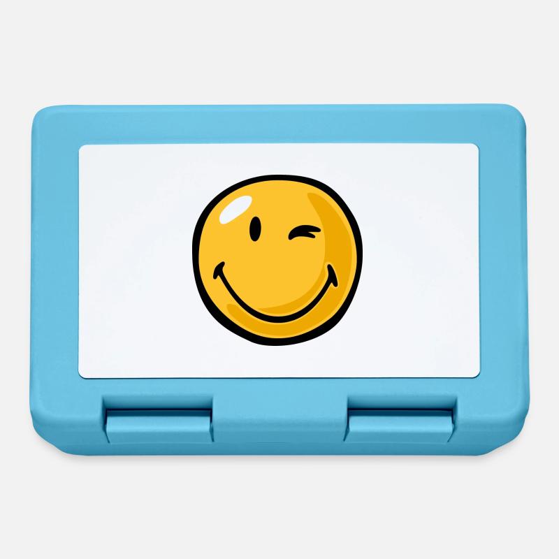 Smiley friendly - Boîte à goûter - bleu saphir