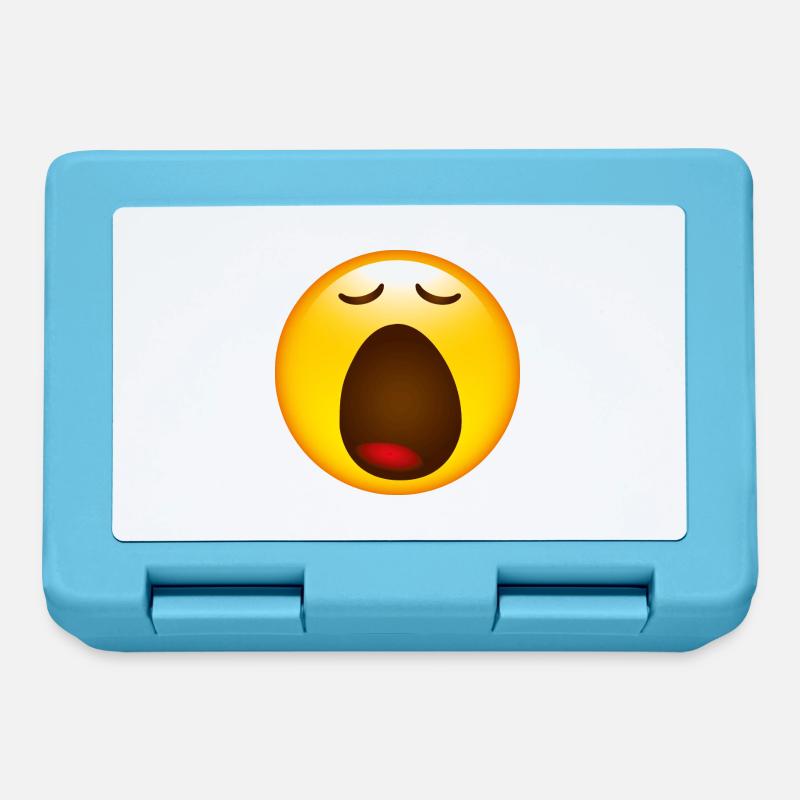Smiley Glossy Yawning - Boîte à goûter - bleu saphir