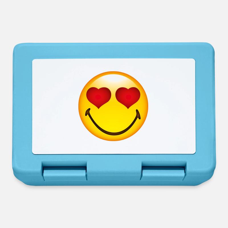 Smiley Heart - Lunchbox - sapphire blue