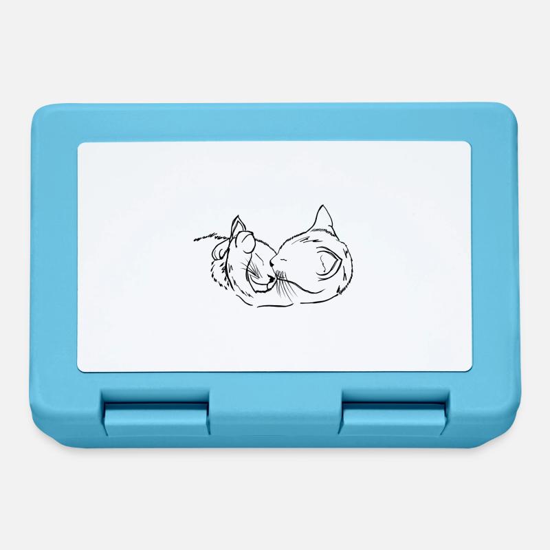 Chat - chat - chat - Boîte à goûter - bleu saphir