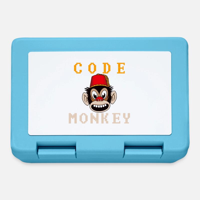Code singe - Boîte à goûter - bleu saphir