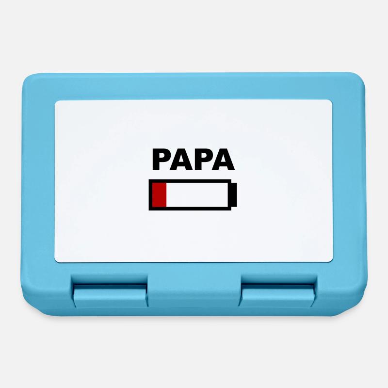 Batterie papa - Boîte à goûter - bleu saphir
