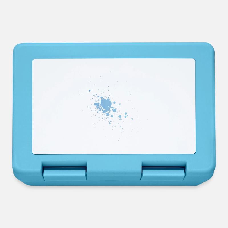 Farbe Klecks Spritzer Maler Geschenk Bunt Art Idee - Brotdose - Saphirblau