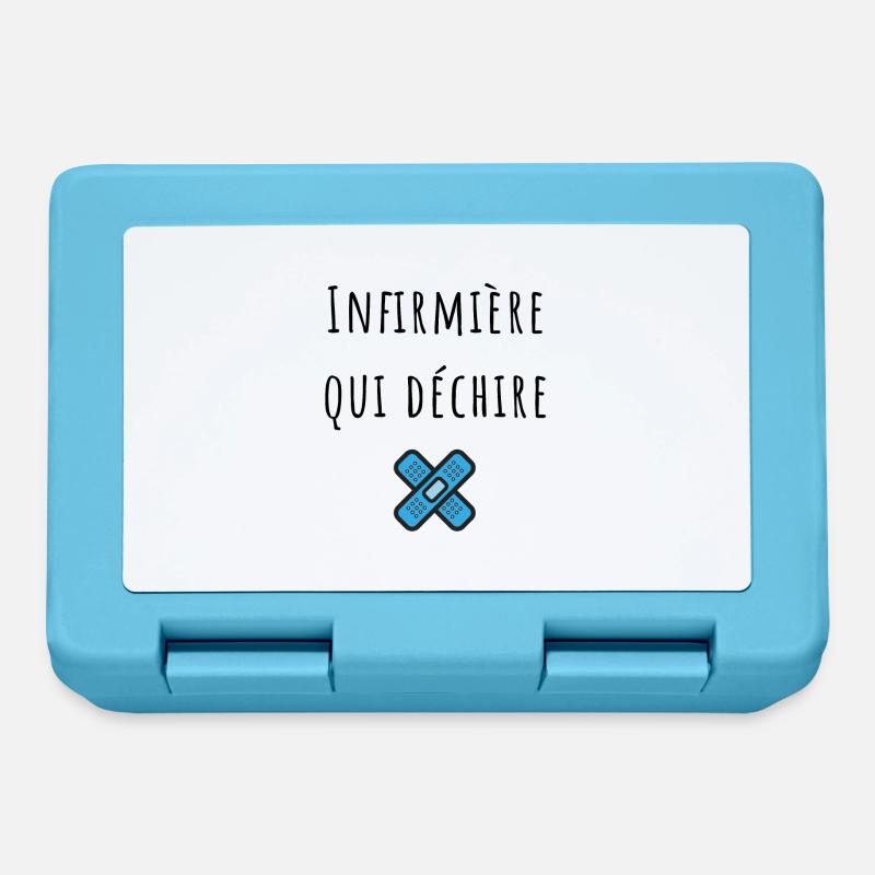 infirmière qui déchire - Boîte à goûter - bleu saphir