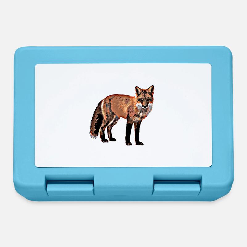 Renard - Boîte à goûter - bleu saphir