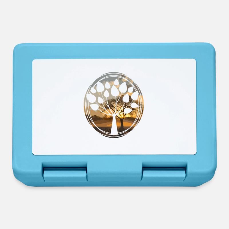 tree - Lunchbox - sapphire blue