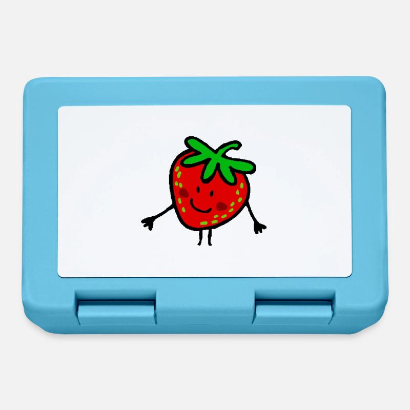 Fraise - Boîte à goûter - bleu saphir
